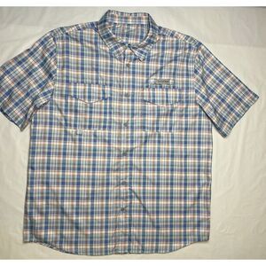 Field & Stream Men's Fishing Button Shirt Size XL Latitude Short Sleeve Blue